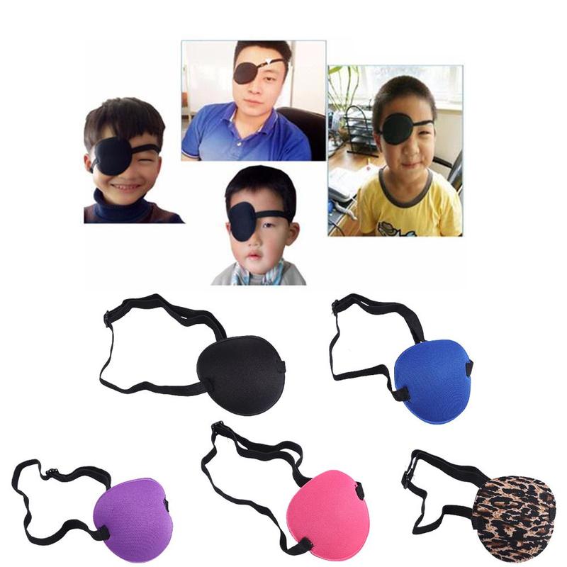 Aweisuan High Quality Pirate Eye Patch Unisex Black Single Eye Patch Eyepatch One Eye Washable Adjustable Concave Eye Patch Kid Pirate Cosplay Costume. 