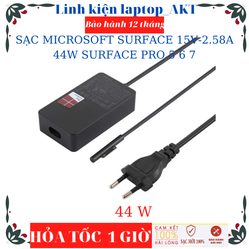 SẠC MICROSOFT SURFACE 15V-2.58A-44W SURFACE PRO 5 6 7