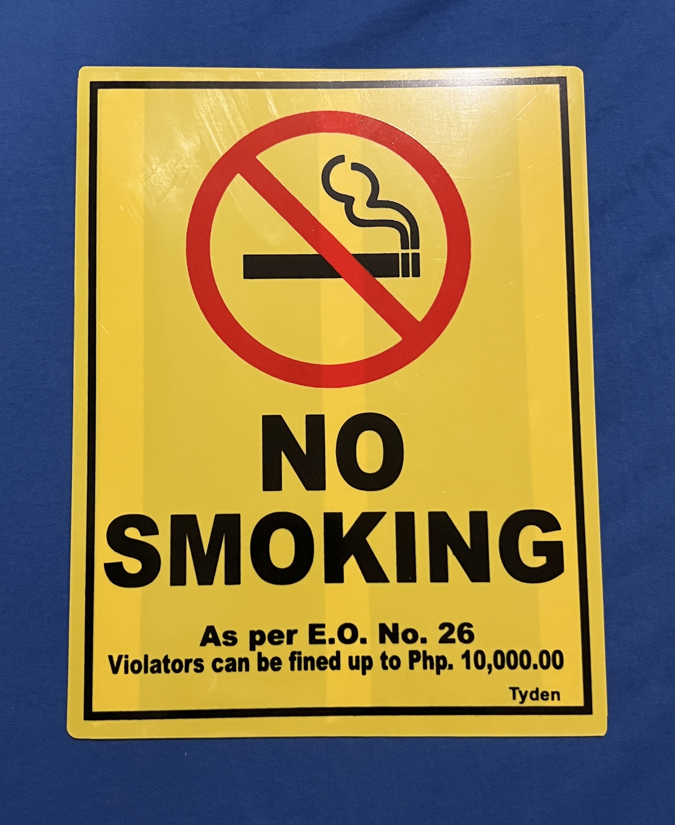 A Mart High Impact Plastic Signage 8 5 X11 Inches No Smoking Sign Not 