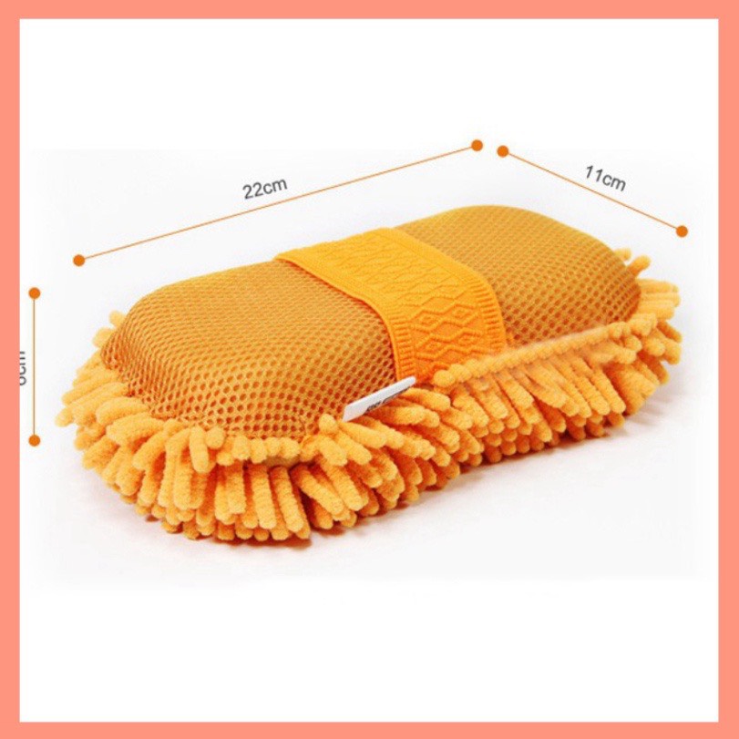 Miếng san hô rửa xe ô tô Microfiber mềm mịn (Màu sắc ngẫu nhiên)