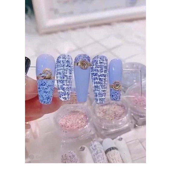 Set 6 ô nhũ dạ, nhũ rắc kẻ dạ móng