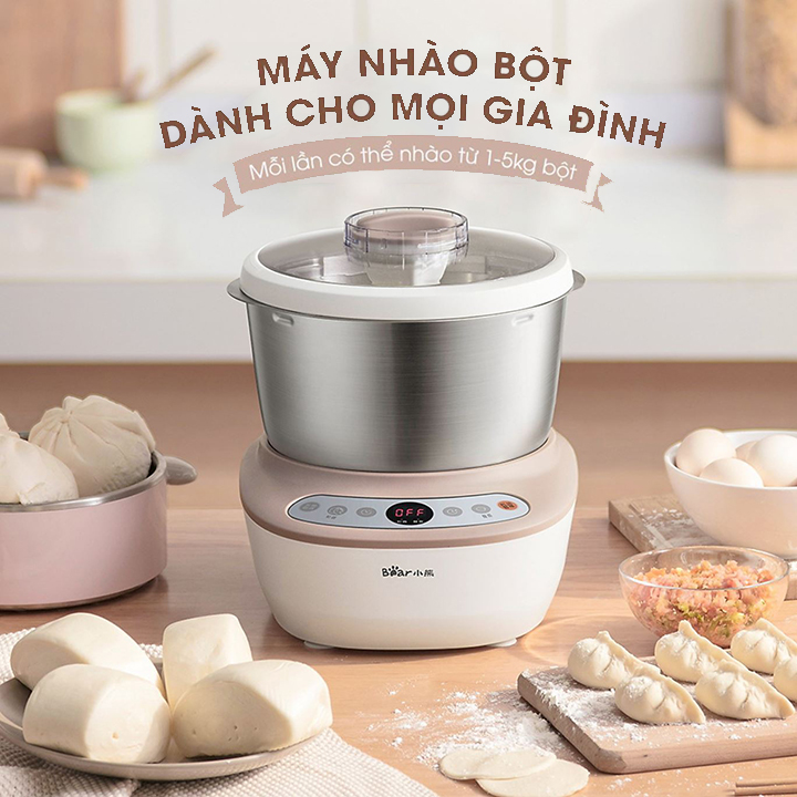 Máy Nhào Bột Bear Máy Nhồi Bột Tự Động Đa Năng 3,5L