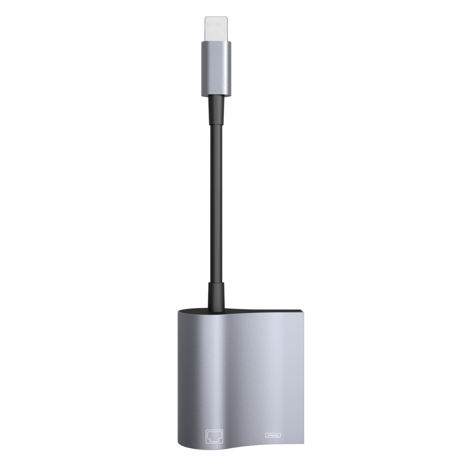 Wiki Lightning-interface to Rj45 Ethernet Adapter Wired Network Access for High-speed to Rj45 Ethernet Adapter for Ipad 2-in-1 Lan Network Converter Driver-free 10/100mbps Support Ideal
