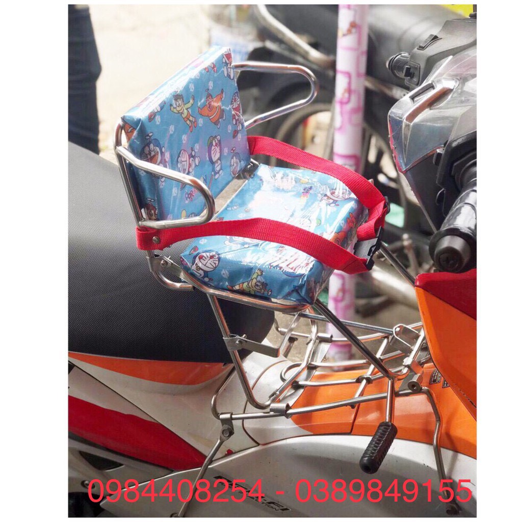 Ghế ngồi xe máy xe Air Blade - PCX-AB  cho bé tựa có đai an toàn(GHẾ KHÔNG KÈM BAGA)