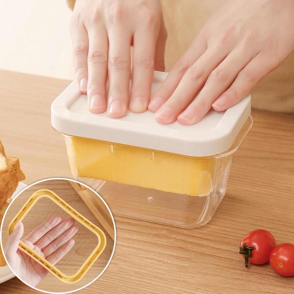 Fridge Cheese Storage Rectangular Plastic Container Lid-covered Storage Container Rectangular Cheese Keeper Plastic Butter Box
