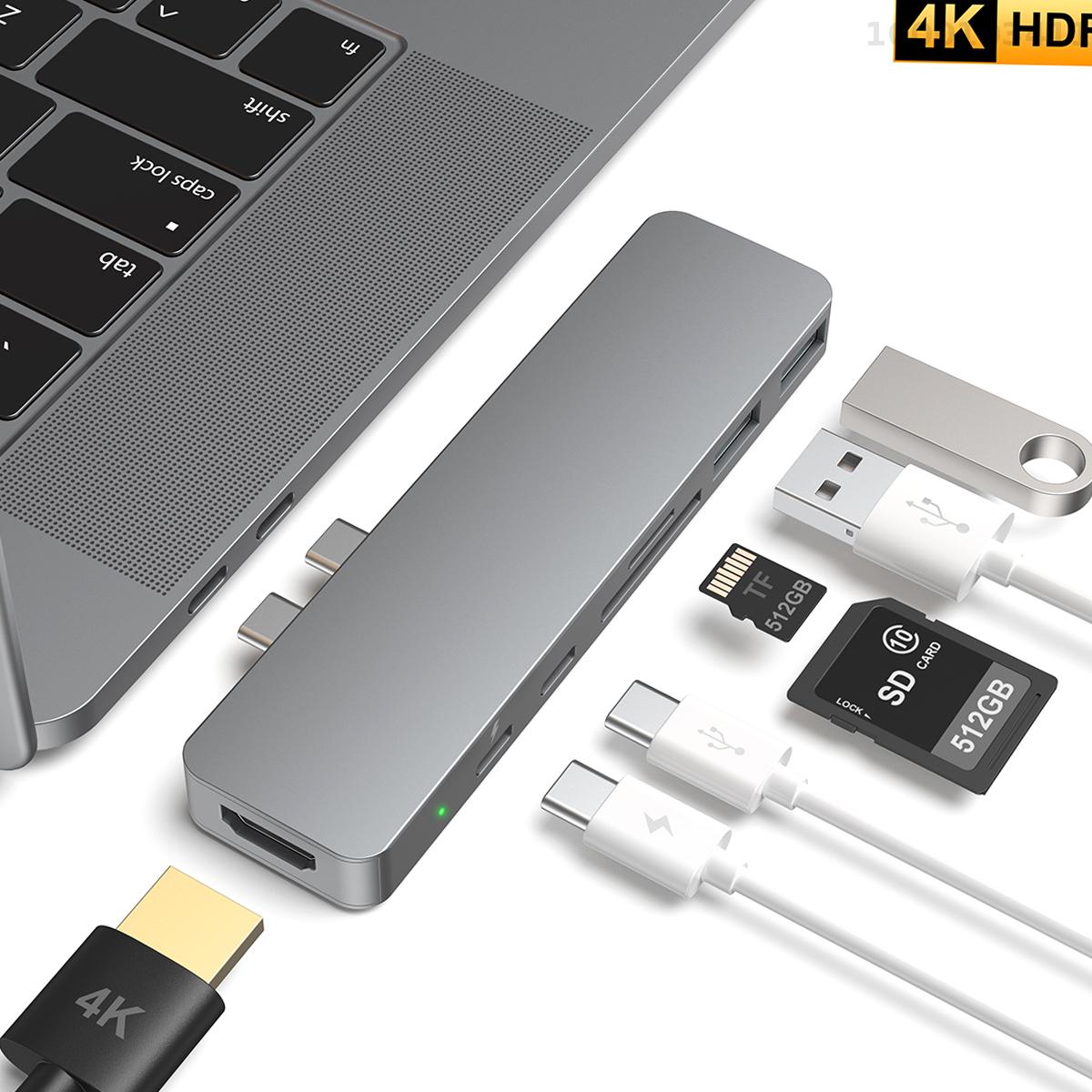 dodocool USB-C Hub Aluminum Alloy 7-in-1 Multiport Hub