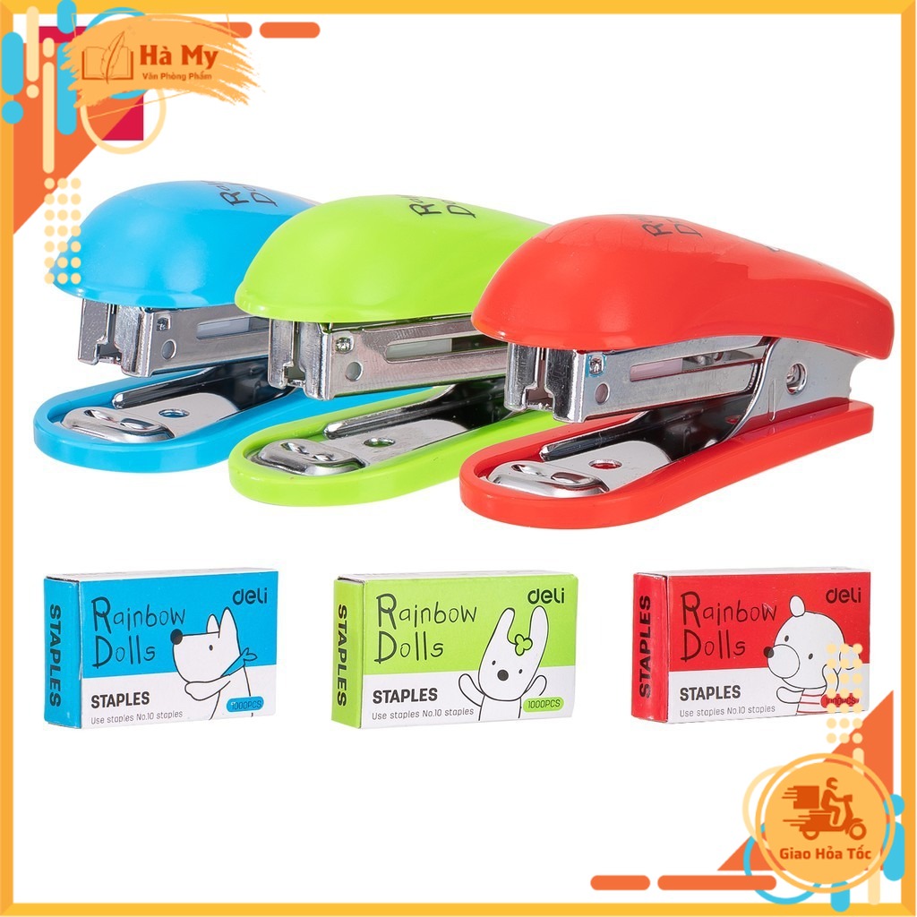 Dập ghim mini số 10 Deli tặng lõi ghim E0253