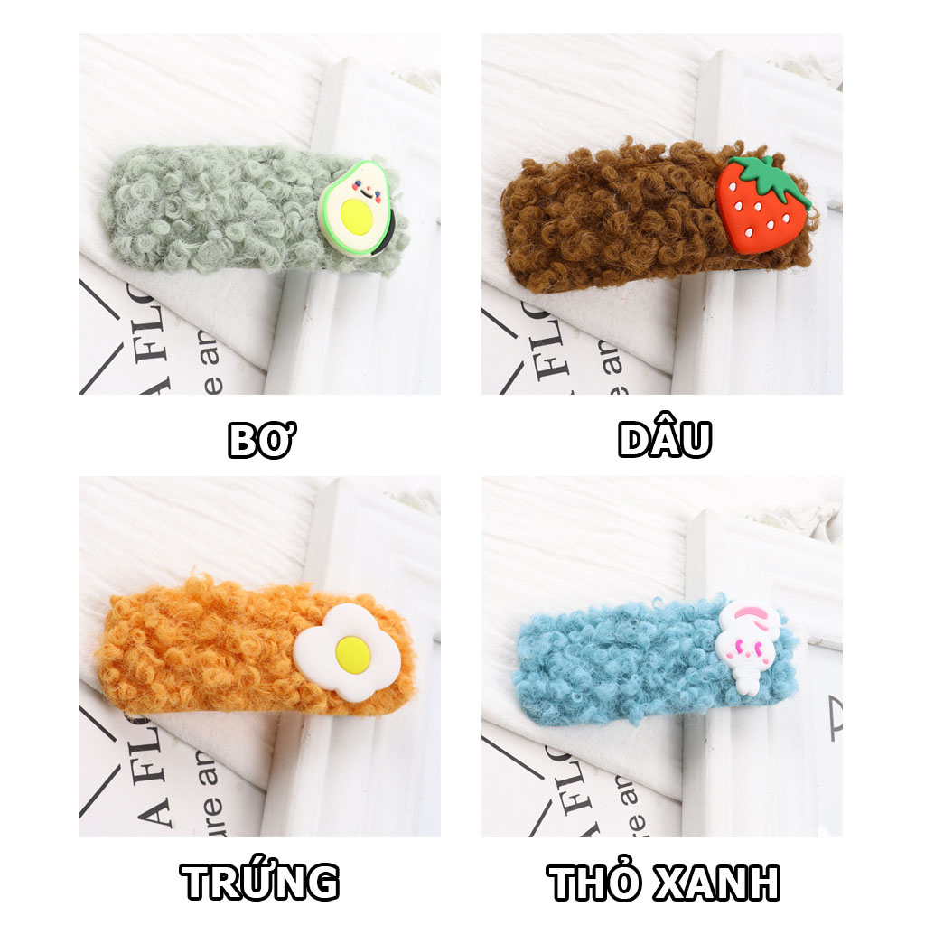Kẹp tóc len nhiều hình dễ thương KT22