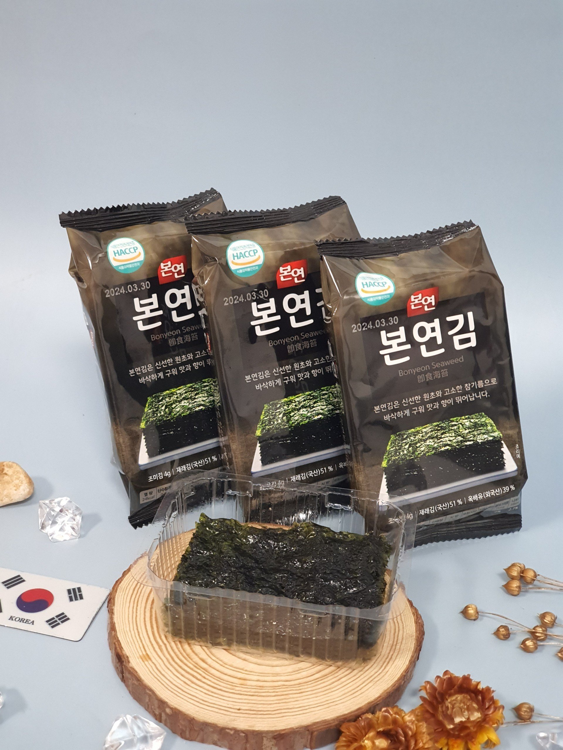 Rong biển ăn liền Hàn Quốc Bonyeon Sea Laver phỐ thẢo mỘc