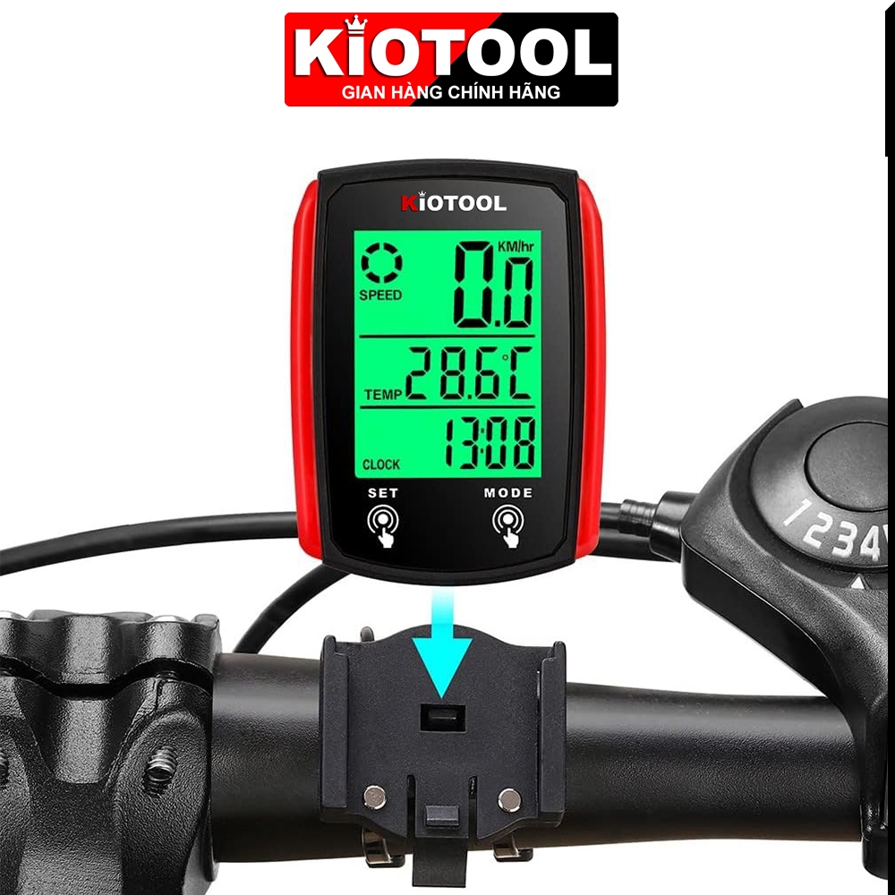 Đồng hồ đo tốc độ xe đạp Kiotool Chính xác chống nước