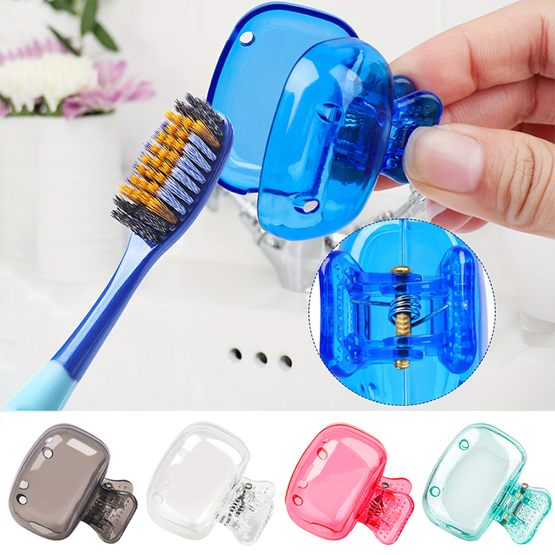 【Thriving】 1PCS Travel Toothbrush Head Covers Toothbrush Protector Cap Brush Pod Case Protective Portable Plastic Clip For Household Travel
