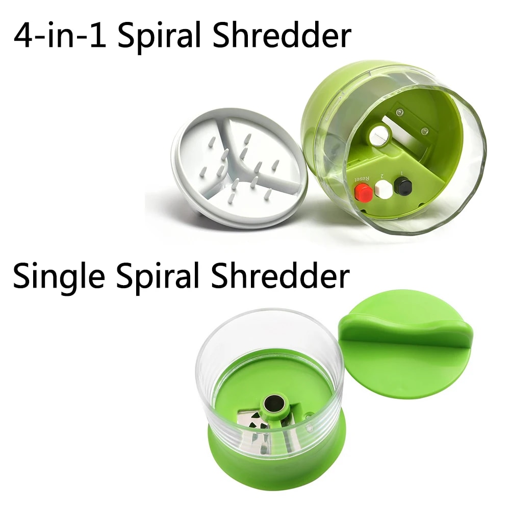 【Worth-Buy】 4 In 1 Spiralizer Vegetable Grater Portable Handheld Veggie Slicer Kitchen Necessaries Adjustable Cutter Salad Creative Tools
