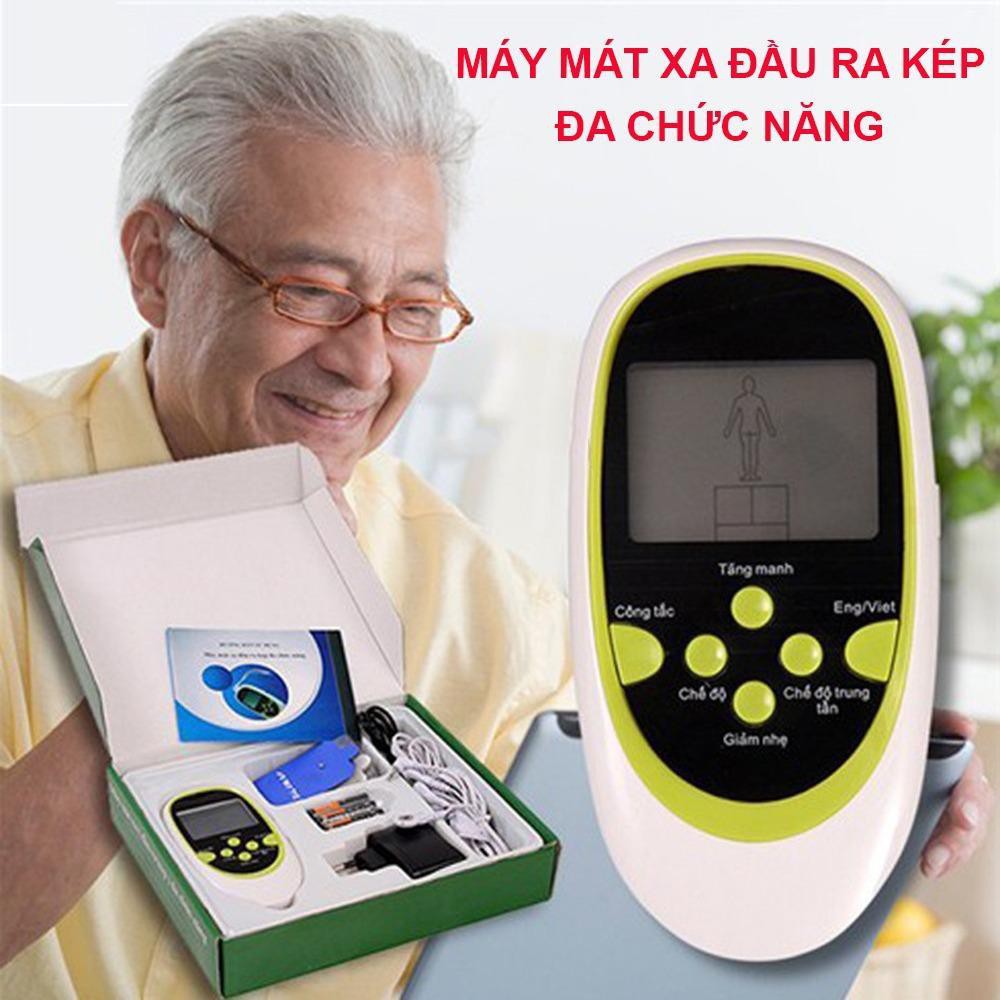 Máy mát-xa trị liệu 8 miếng dán đầu ra kép đa chức năng,Trọn bộ sản phẩm gồm 1 máy mát xa, 3 viên pin AAA, 8 miếng dán, 1 dây sạc, 1 cốc sạc, 2 dây truyền, 1 hộp đựng, 1 sách. Máy mát-xa trị liệu 8 miếng dán đầu ra kép đa chức năng,Trọn bộ sản phẩm gồm 1