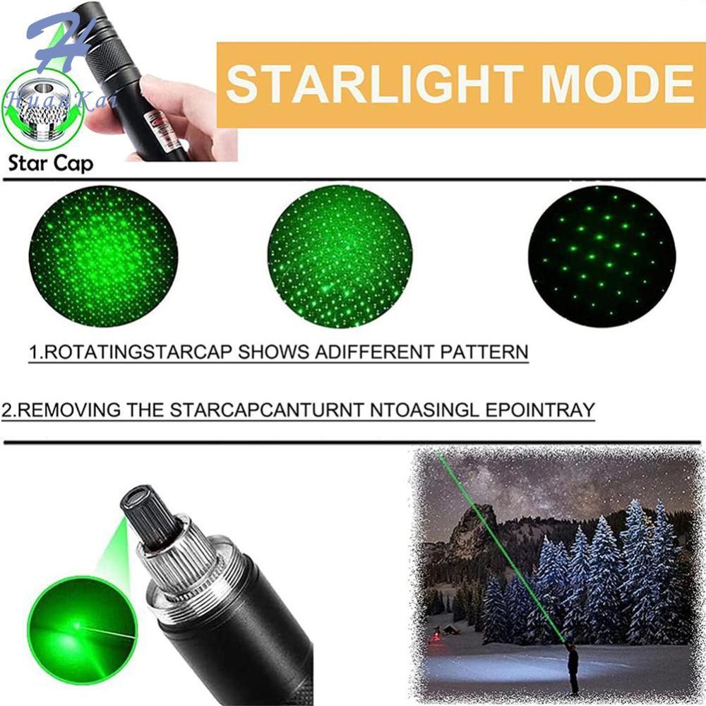 HK 10000m USB Charging Laser Torch Green Laser Pointer High Powerful Dot Single Starry Burning Match