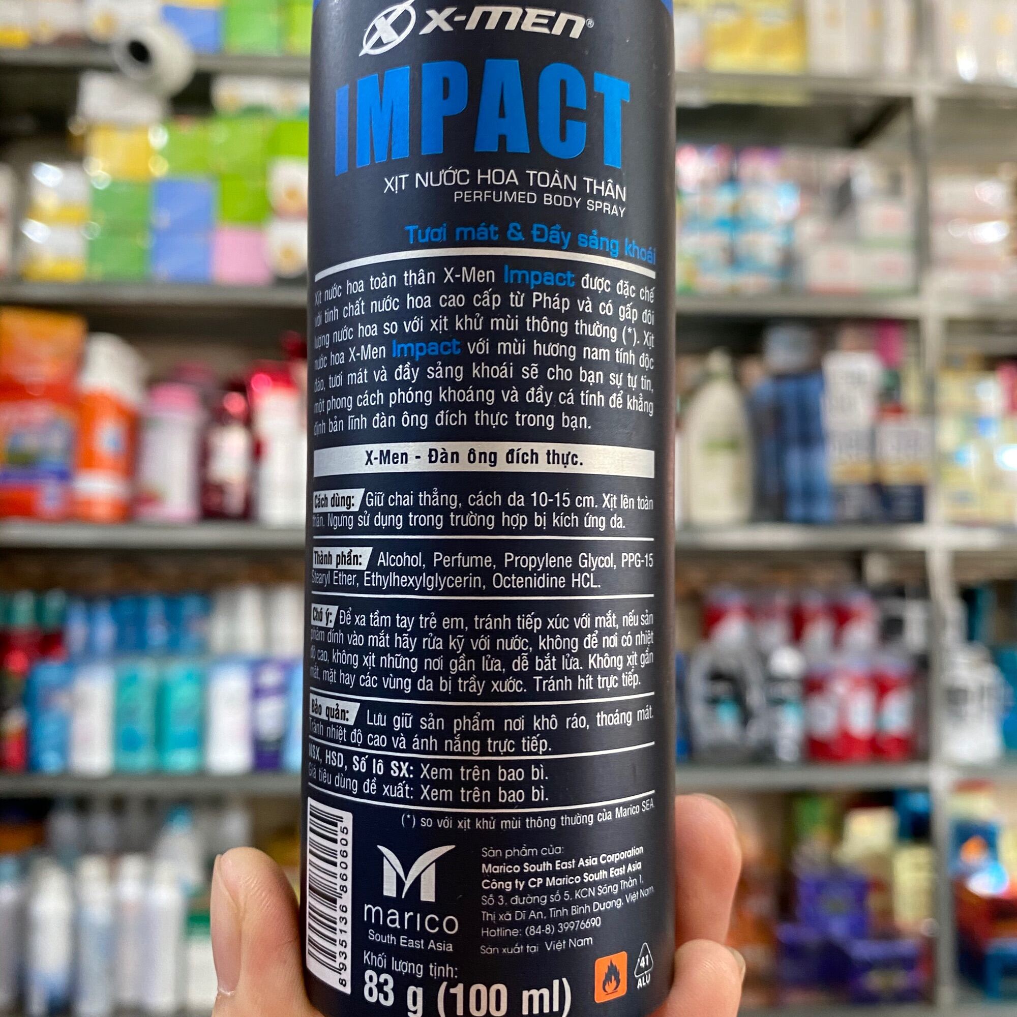 Xịt nước hoa toàn thân X-Men Impact 100ml