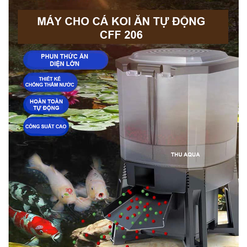 Máy cho cá koi ăn tự động cff 206