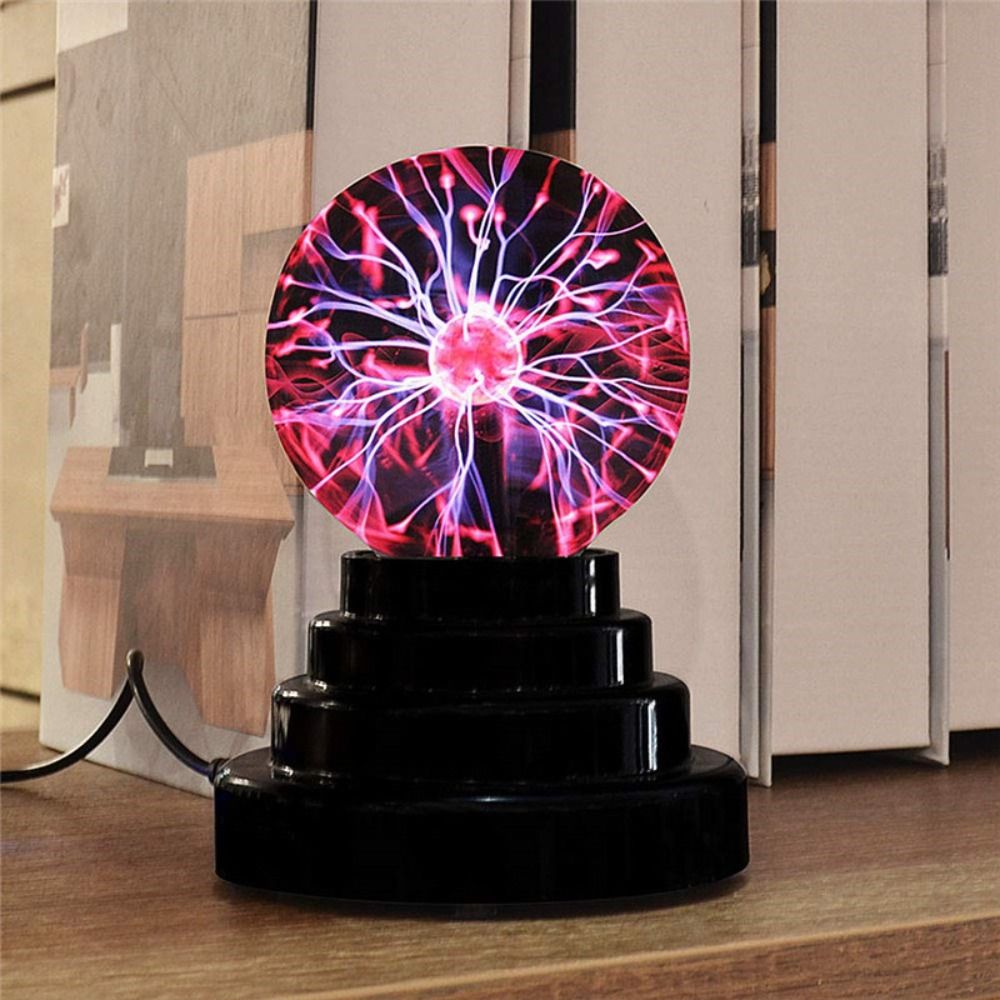DSFWEO Nhạy cảm Đèn quả cầu Plasma Ma Thuật Điều khiển âm thanh Cảm ứng Đèn Plasma thủy tinh Mới lạ 3 inch Đèn ngủ