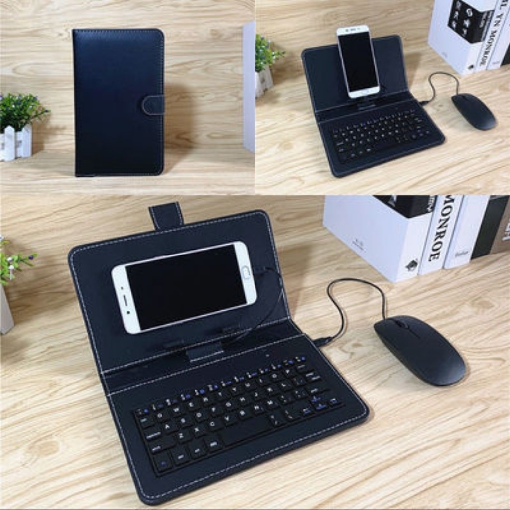 Bao Da Bàn Phím Kèm Chuột Dành Cho Điện Thoại Android Có OTG