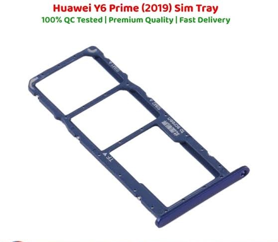 Tiroir Carte SIM (caddy SIM TRAY) Pour Huawei Y6 2019 - Noir, Pièce Neuve