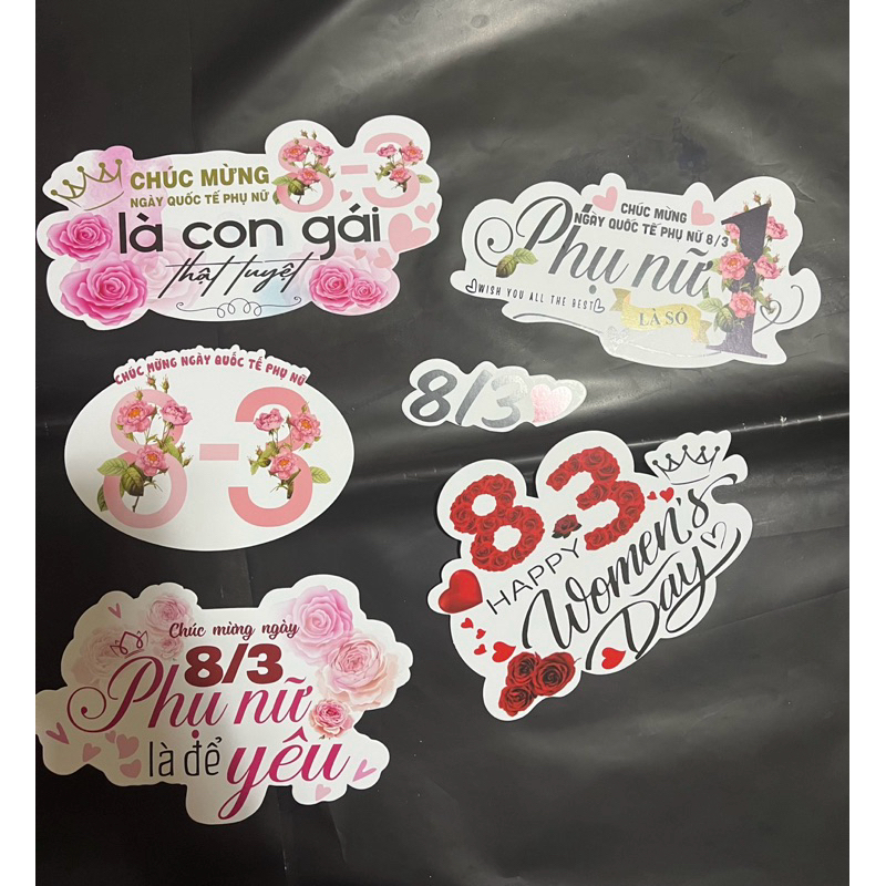 Sét 10 cái Baner chúc mừng  ngày 8/3