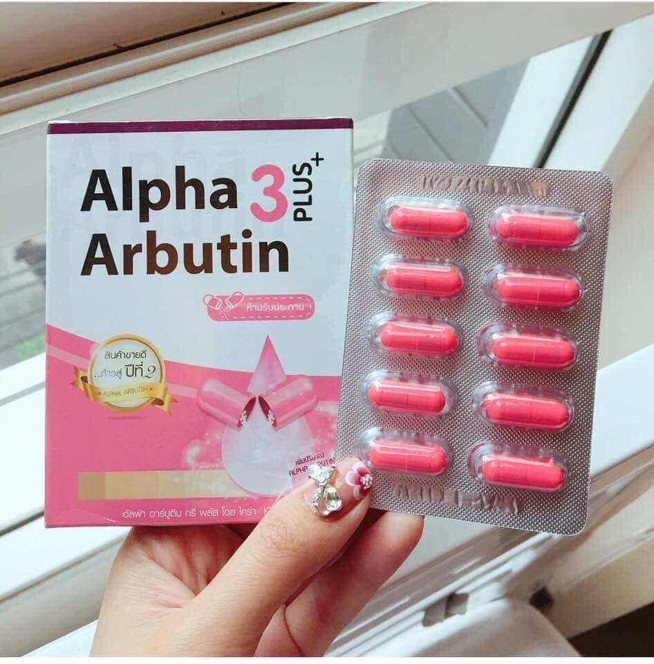 Viên Bột Kích Trắng Alpha Arbutin 3 Plus - Thái Lan