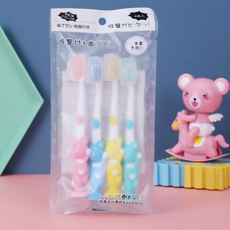 set 4c bàn chải đánh răng xuất nhật