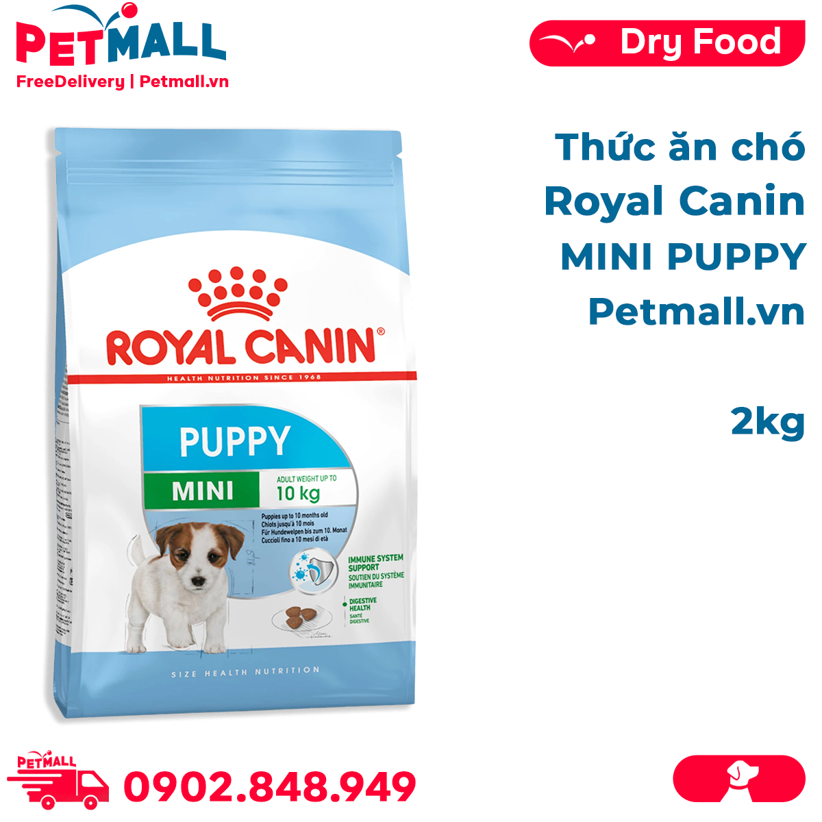 Thức ăn chó Royal Canin MINI PUPPY 2kg Petmall