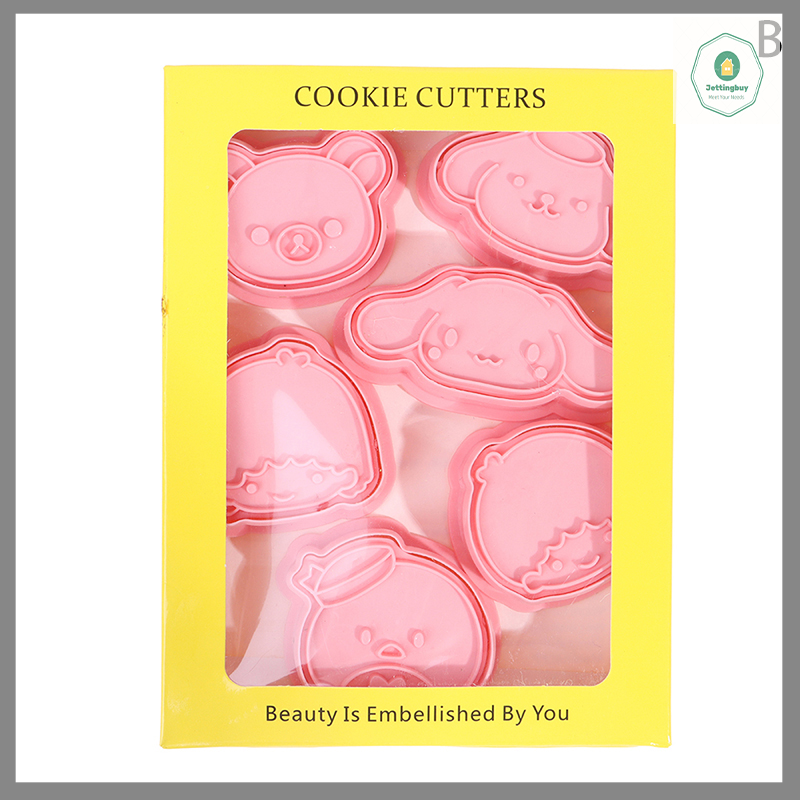 Hot Sale 8pcs set 3D Cartoon Biscuit Mold Cookie Cutter Set Custom Cookie Cutter Cookie Mold Press DIY Baking Accessories