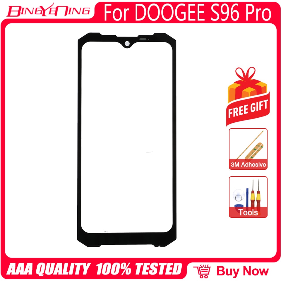 Original For Doogee S96 Pro Touch Screen Digitizer Front Glass & LCD Display Touch Panel Front Glass Essories Parts