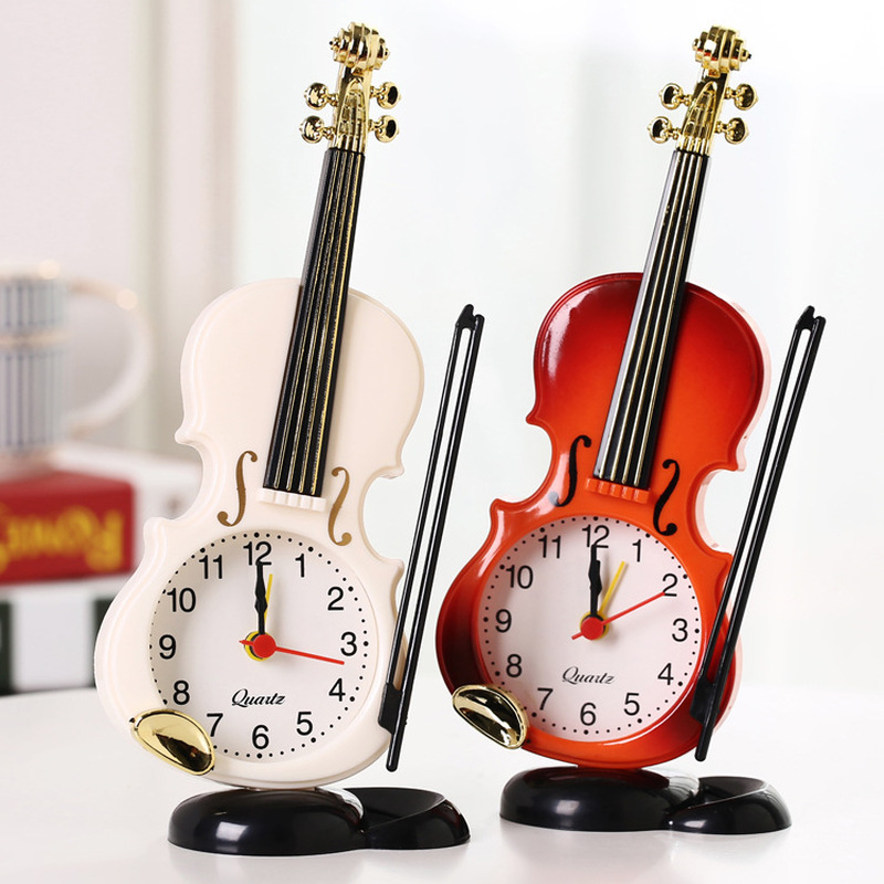【Discount offer】Creative Musical Instrument Shape Desktop Clock Living ...