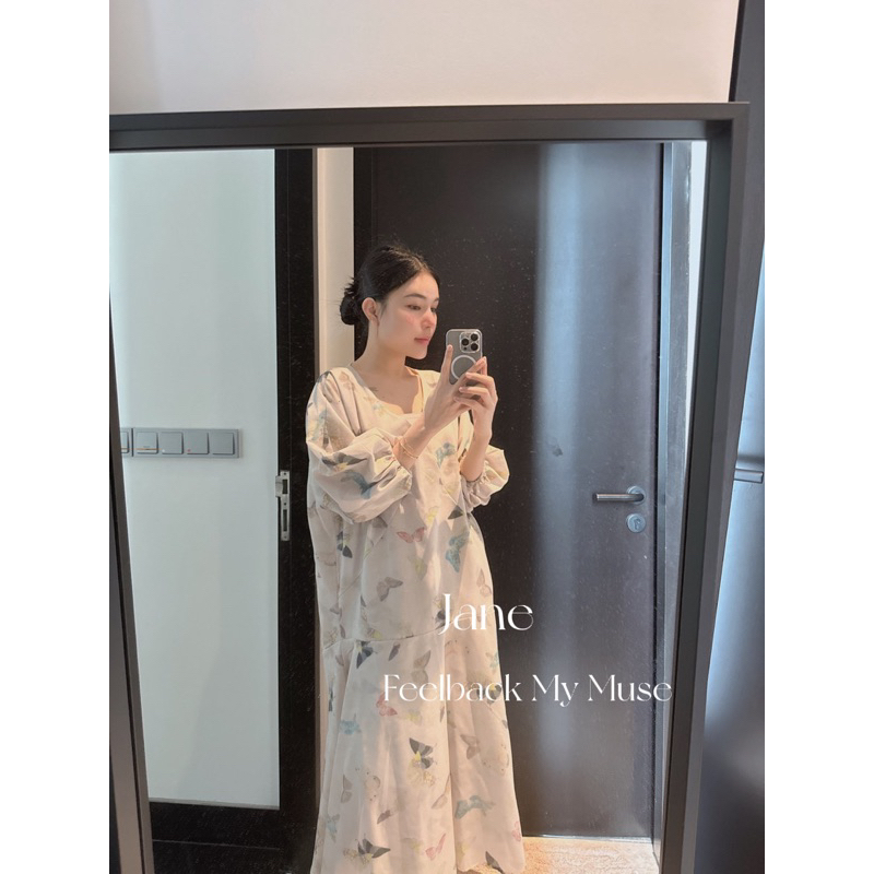 Váy suông vintage kiểu Pháp