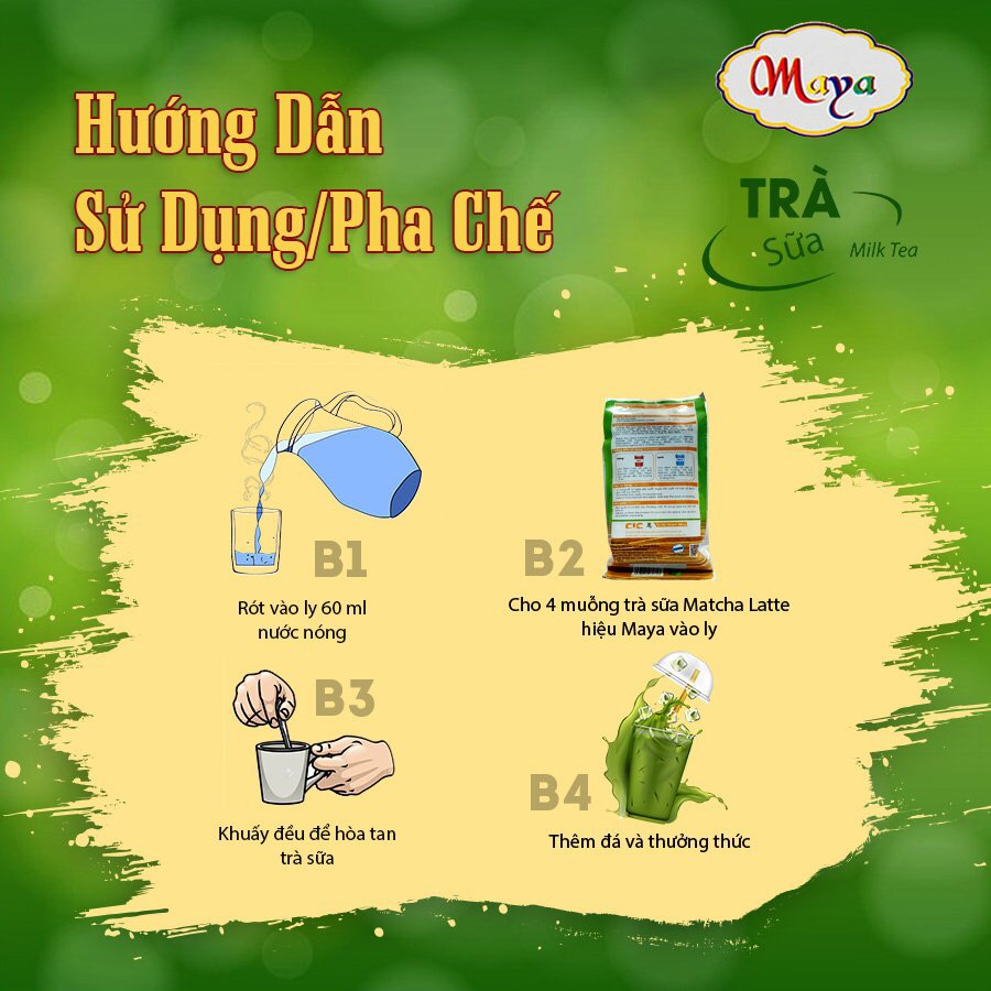 BỘT TRÀ SỮA MATCHA LATTE  - TÚI 1KG