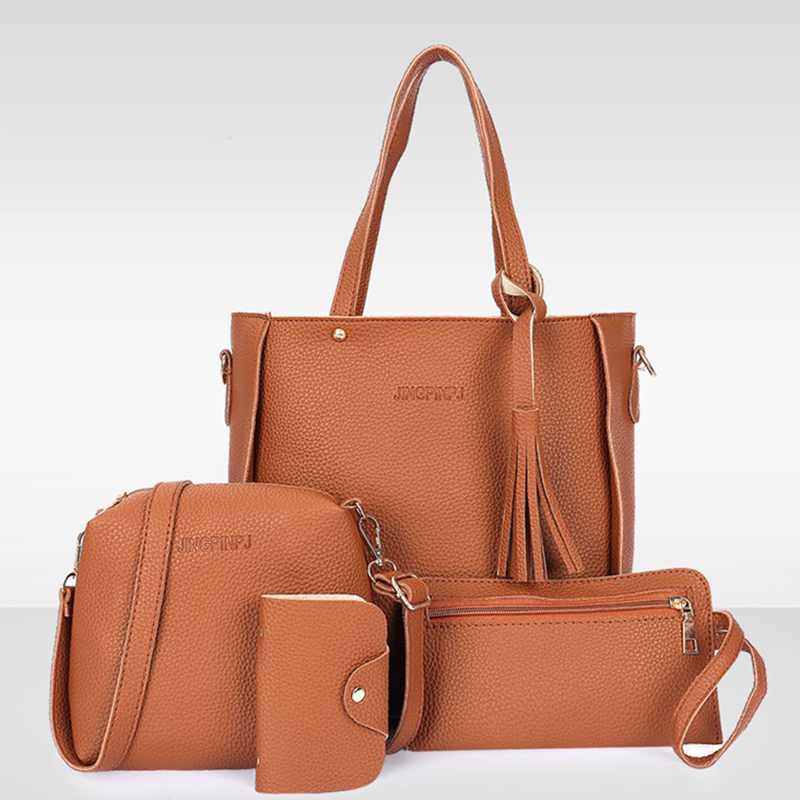 4PCS%20Handbag%20Set%20Ladies%20PU%20Leather%20Shoulder%20Bag%20Four-Piece%20Picture%20Mother%20Bag%20Single%20Shoulder%20Bag%20Handbag%20Queena%20-%20Image%202