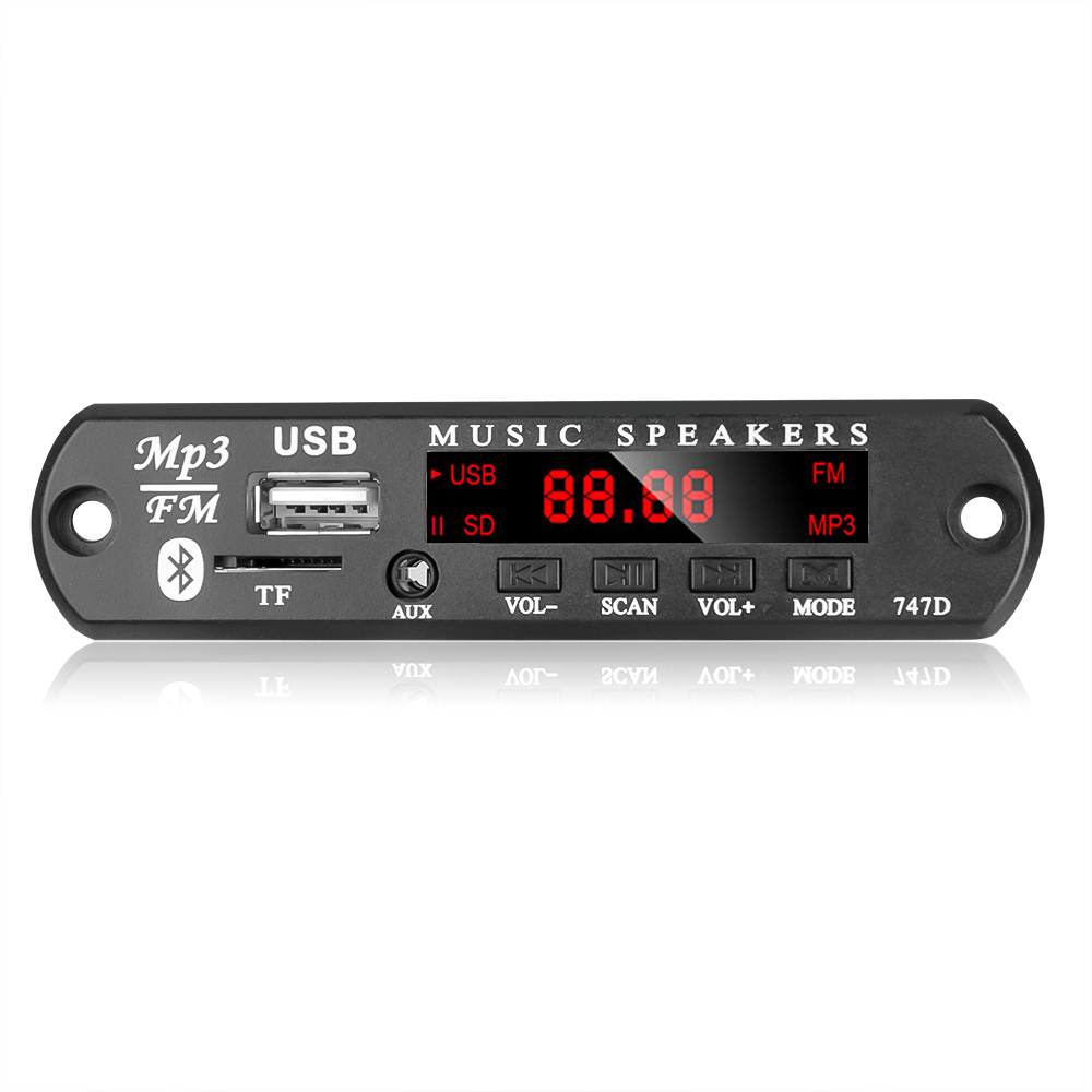 KEBIDU Bảng Mạch Giải Mã Máy Nghe Nhạc MP3 Bluetooth 5.0 Không Dây 9-12V Mô-đun 9-12V USB Thẻ TF Đài FM AUXWith Điều Khiển Từ Xa