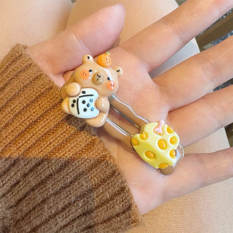 Kẹp Mái Capybara Cute Phụ Kiện Tóc Đáng Yêu