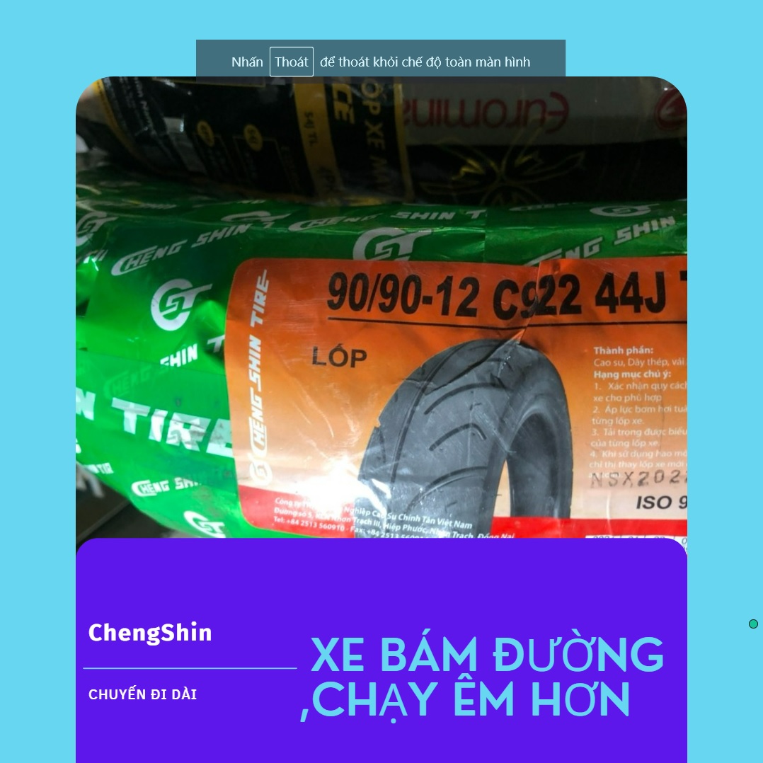 Vỏ lốp chengshin xe lead 125. vỏ 90/90-12 . hàng công ty