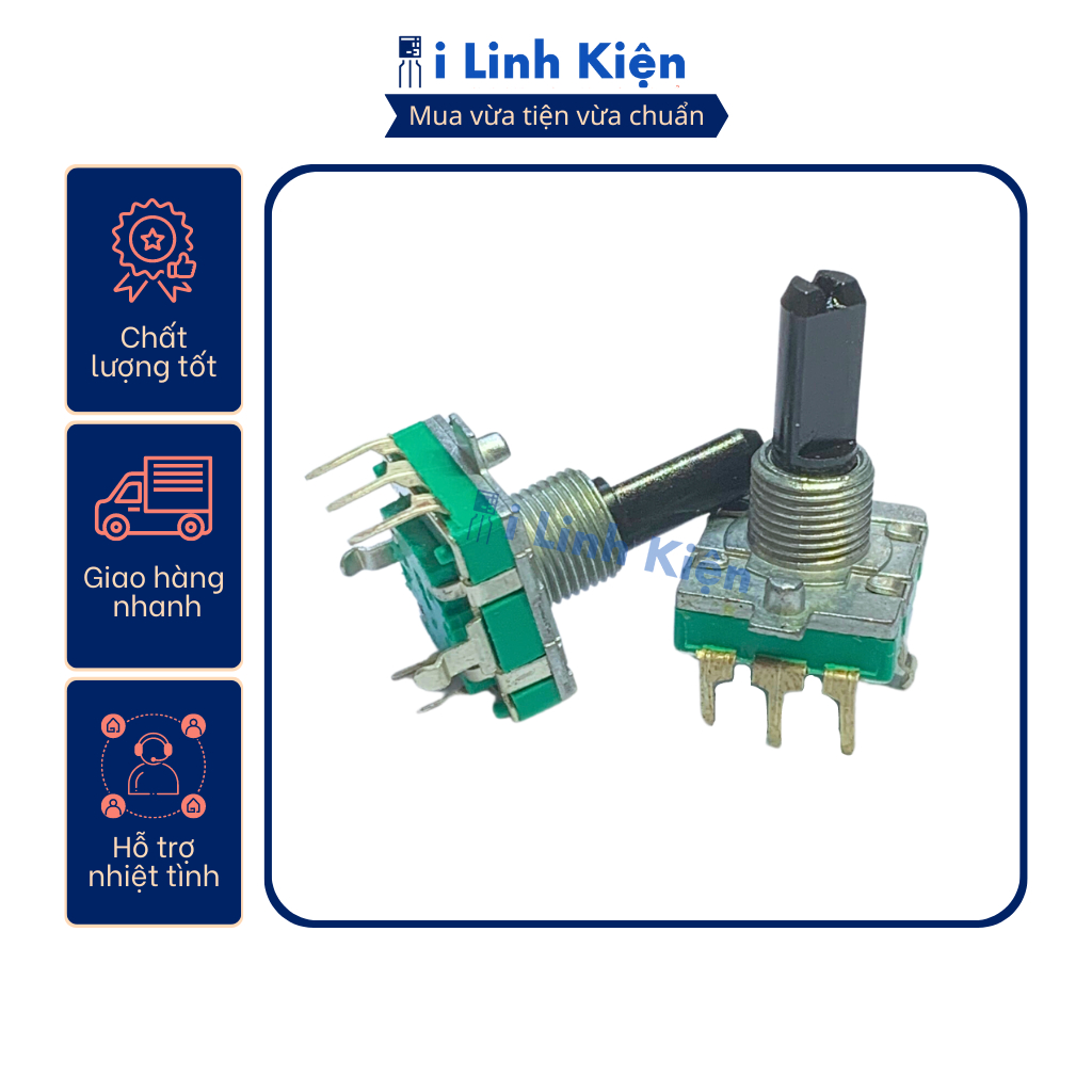 Công tắc volume vô cấp EC16 15mm 3 chân