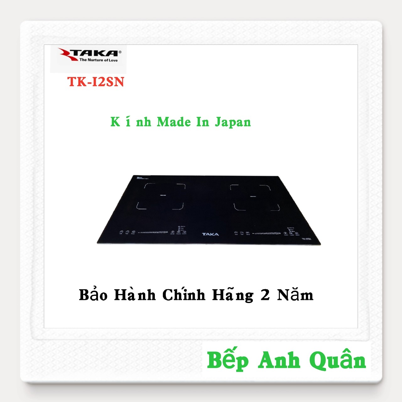 [Trả góp 0%]Bếp Từ Đôi Kính Made In Japan TAKA I2SN