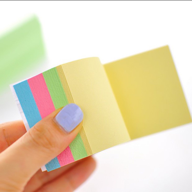 Giấy Note Hình Chữ Nhật - Nhiều Màu Nổi Bật (100 tờ - 3 kích thước)