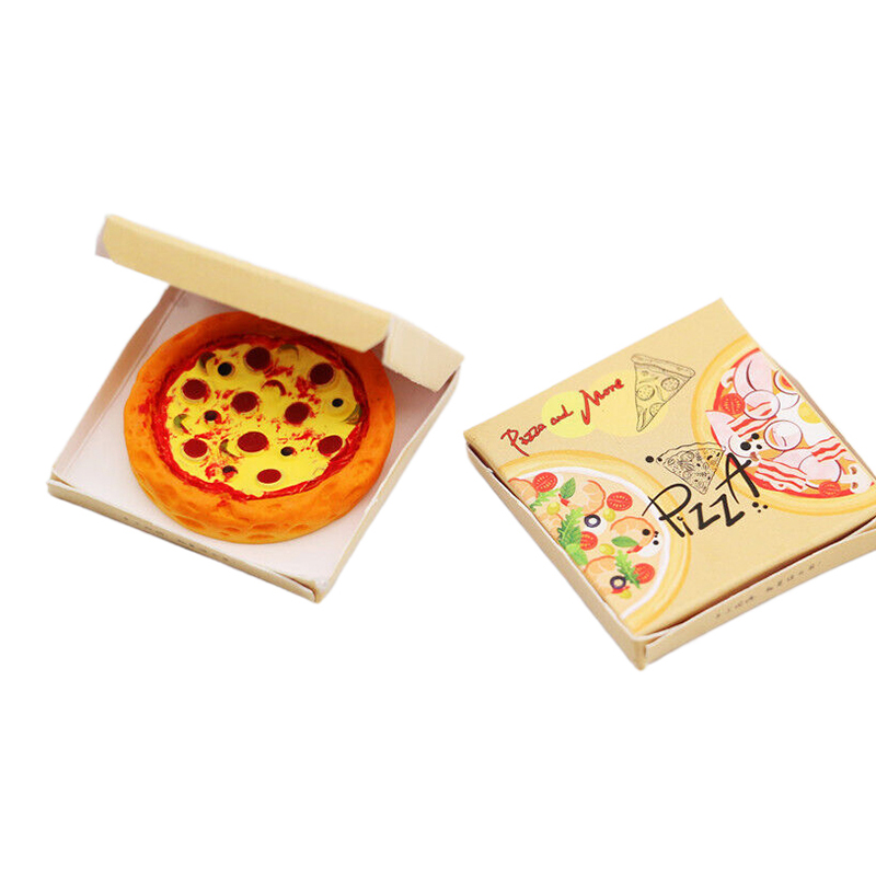 1set 1 12 Dollhouse Miniature Pizza With Packing Box Model Kitchen Food