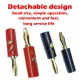 4mm Banana Male Plug + Female Socket Connector Screw Terminal Binding Post Audio Speaker Adapter Black Red Banana Pin. 