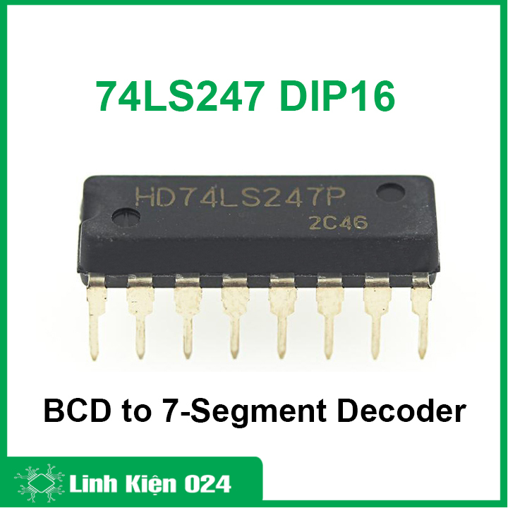 74ls247 bcd to 7-segment decoder - driver dip16