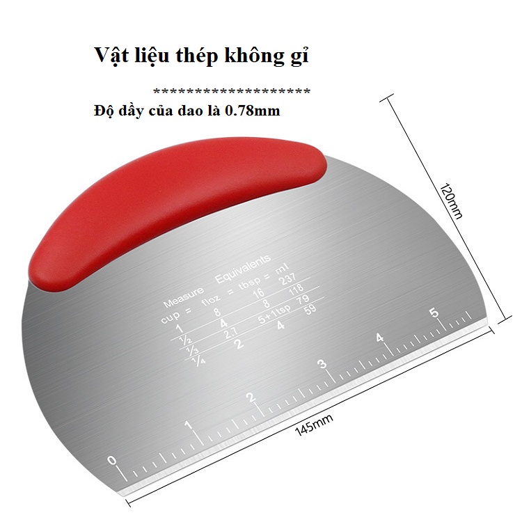 [1 CÁI] Dụng cụ cắt xắt bột, bánh mì, củ, quả bằng thép không gỉ cán nhựa dễ cầm - 000846