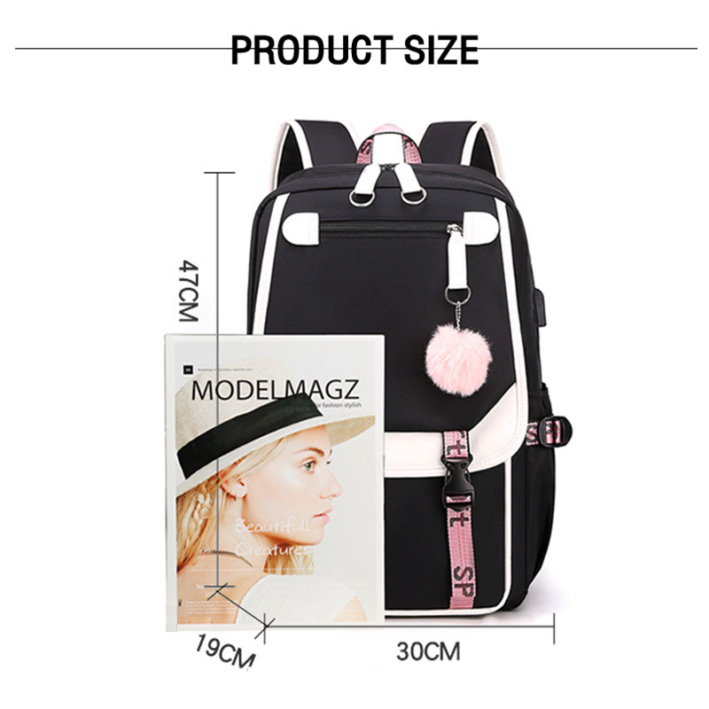Esspreso Backpack Oxford cloth BTS same style backpack USB charging middle and high school backpack