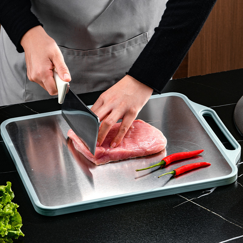 HANGDIAN【Miễn phí vận chuyển】Bảng cắt đa năng hai mặt dày dùng trong nhà bếp để ngăn ngừa nấm mốc, làm tan băng, Bảng cắt dụng cụ cắt rau, Bảng cắt trái cây và thịt