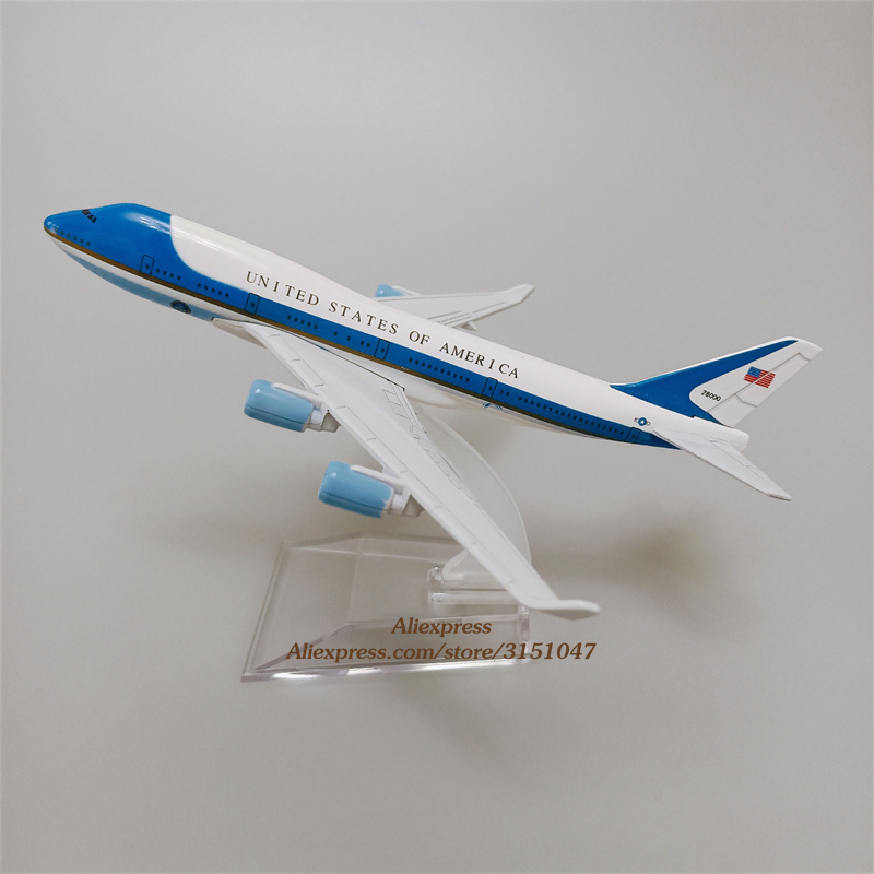 Alloy Metal American Air Force One B747 Airlines Airplane Model