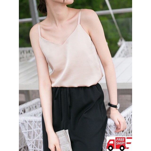 Áo hai dây đũi lụa full màu siêu hot form rộng