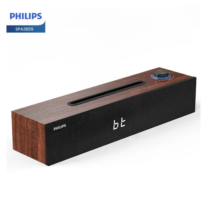 Philips SPA3809 Speaker Bluetooth 5.3 USB Dual Connection Methods Digital Clock 52mm Full Range Speakers USB One Line Connection of Music Transfer and Power Supply
