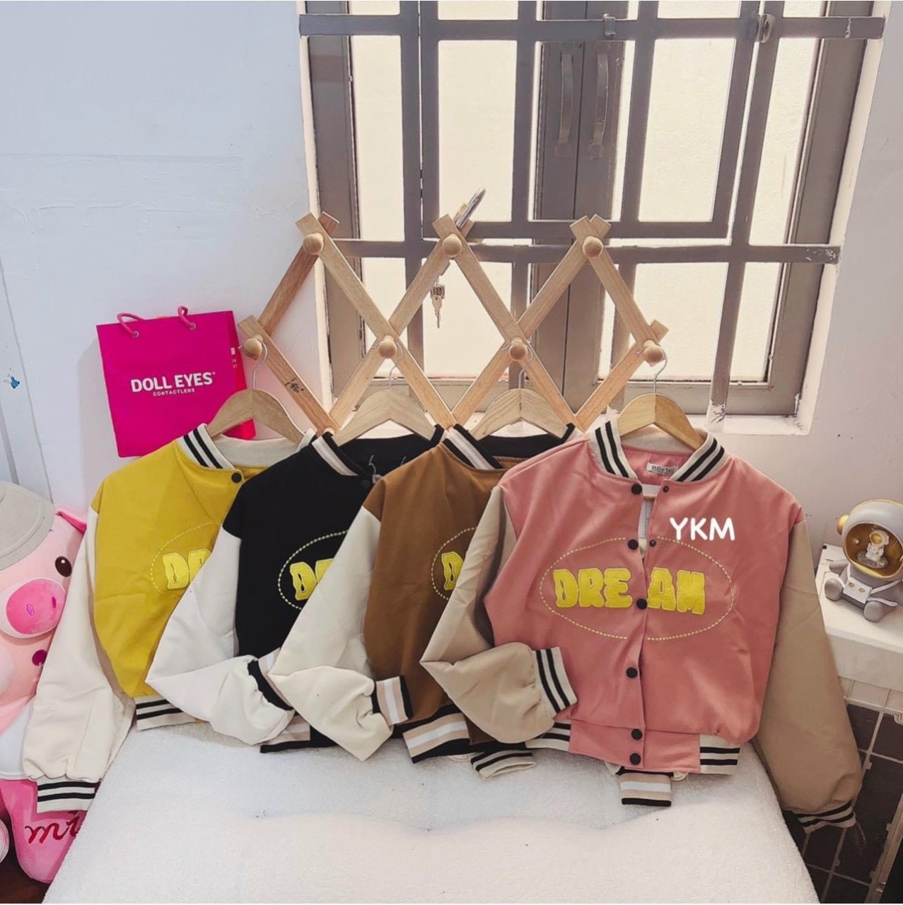 Áo Khoác BomBer Da lộn Kiểu CropTop 2 Lớp-TP