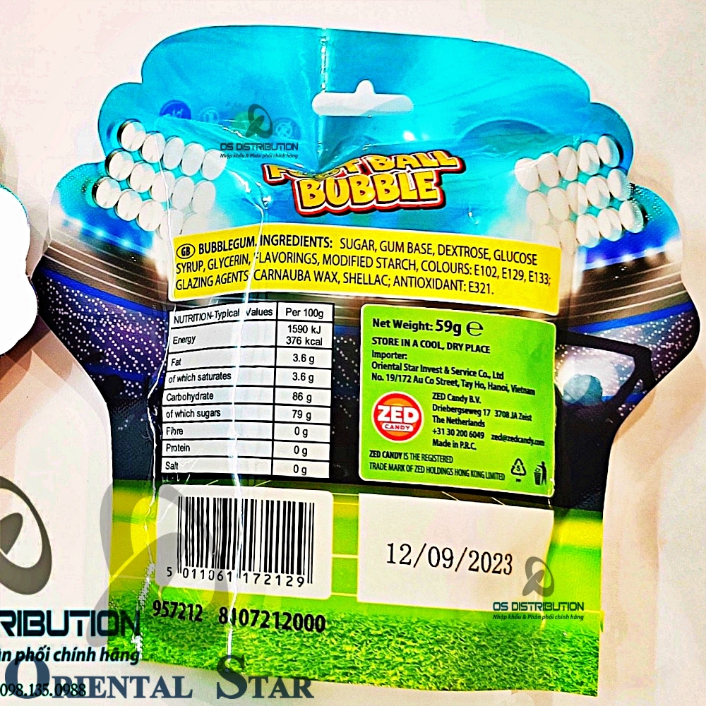 ZED Candy - Kẹo gum Football Bubble